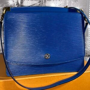 Authentic Louis Vuitton Rare Grenelle Blue Epi Crossbody Bag